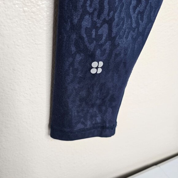 Sweaty Betty 8 10 All Day Full Length Leggings Blue Animal Print Soft Yoga Gym - Picture 4 of 6